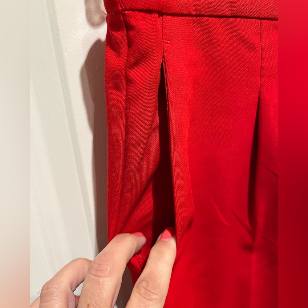 NWT Ann Taylor the Easy Ankle High RiseTapered Pants in Bright Red size L. - Picture 5 of 16